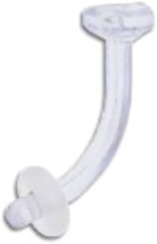 14g 16g Bioflex acrylic واضحة الحاجب التجنيب 1/2 بوصة 12 ملم حاجب ثقب منحني رنين الخدم 4 مم مسطح الظهر مجوهرات ثقب in Kuwait