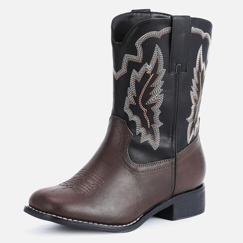 RLW Kids Cowboy Boots for Boys Girls, Square Toe Riding Western Cowgirl Boot with Walking Heel for Youth Toddler/Little/Big Kid in Saudi Arabia