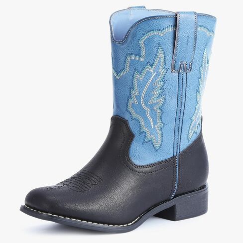RLW Kids Cowboy Boots for Boys Girls, Square Toe Riding Western Cowgirl Boot with Walking Heel for Youth Toddler/Little/Big Kid in Saudi Arabia