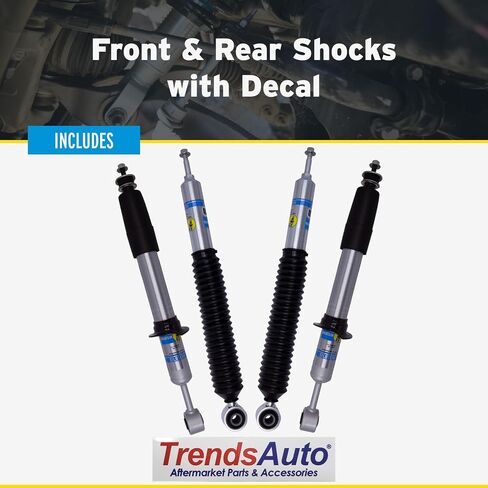 مجموعة سلسلة Bilstein 5100 من الصدمات الأمامية والخلفية تناسب 2010-2024 4runner مع 4-2 "المصعد الخلفي | يوفر 4-2.5" رفع الأمامي | يتضمن Trendsauto شارات | 24-328258 33-313146 in Kuwait