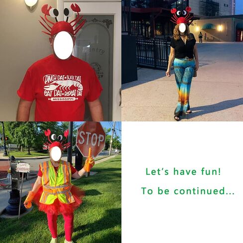 Men's Women's Novelty Hat 3D Lobster Crawfish Crab Seafood Hat with Claws (Crab) in Saudi Arabia