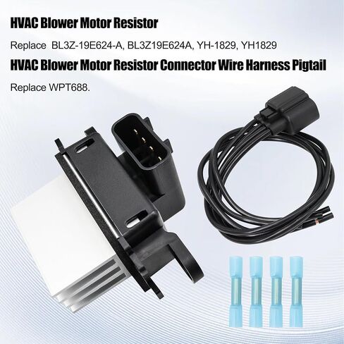 وحدة التحكم في مقاومة محرك منفاخ HVAC مناسبة لسيارة Ford Expedition 2009-2017 لسيارة Ford F-150 2009-2014 لسيارة Lincoln Navigator Yard 2009-2017 استبدال التحكم التلقائي في درجة الحرارة AC BL3Z-19E624-A YH-1829 in Kuwait