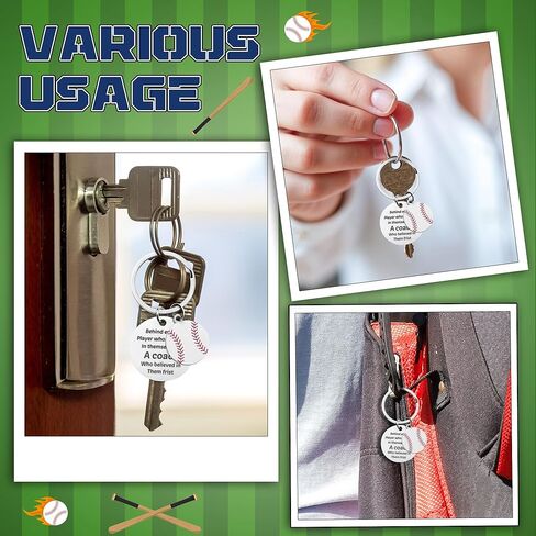 WATINC Coach Appreciation Keychain Gift Set, 4Pcs Sport Match Cheer Keychains Keepsake Present with Thank You Packaging in Saudi Arabia