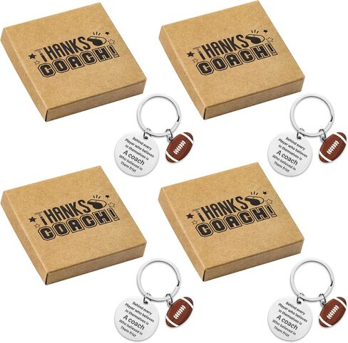 مجموعة هدايا Watinc Coach Coach ، 4pcs Sport Match Heaf -keychains repressake with with thank you backaging in Kuwait