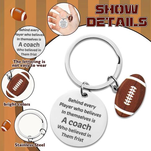 مجموعة هدايا Watinc Coach Coach ، 4pcs Sport Match Heaf -keychains repressake with with thank you backaging in Kuwait
