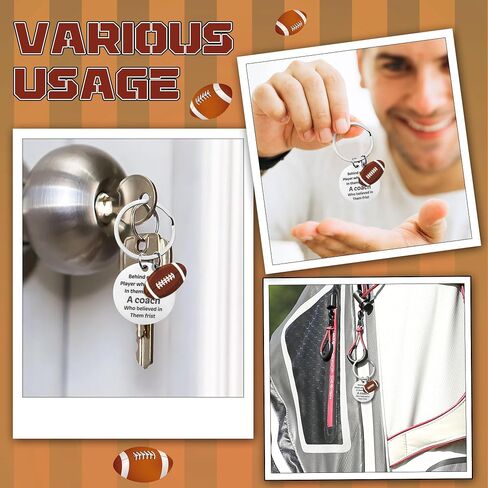 مجموعة هدايا Watinc Coach Coach ، 4pcs Sport Match Heaf -keychains repressake with with thank you backaging in Kuwait