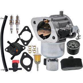 15004-0984 Carburetor Fits For Kawasaki 15004-0826 15004-0986 15004-0828 compatible for FR651V FS651V FR730V FS730V with Fuel Pump Air Filter