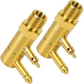 Brass Quick Connect Tank Fitting, 1/4 Inch NPT Male Thread for Boat Gas Tank Compatible with Evinrude/Johnson/Yamaha/Mercury/Mariner OMC Fuel Tank Gas Line Fittings