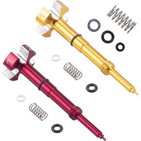 Universal Air/Fuel Mixture Screw Adjuster for Keihin FCR Carb Motorcycle Compatible with Suzuki RMZ,Kawasaki KXF KLX,Honda CRF，Polaris，Yamaha YZF WR（ gold/red）