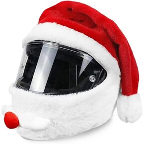 عيد الميلاد سانتا غطاء خوذة دراجة نارية، غطاء خوذة المهد، سانتا كلوز عيد الميلاد قبعة اكسسوارات الديكور للرجال، لخوذة دراجة نارية، وركوب الخيل متعة والهدايا in Kuwait