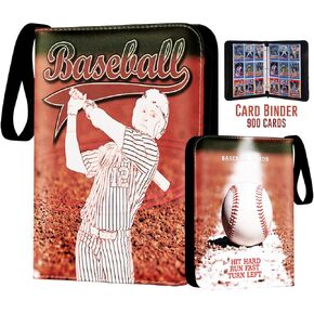 Baseball Card Binder, Card Binder 900 Pockets Baseball Binder, Sports Card Binder, Card Binder with 50 Sleeves, Trading Card Binder, 9 Pocket Card Binder Exclusive Premium Desing, Trading Card Album