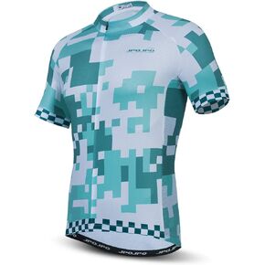 JPOJPO Men's Cycling Jersey Short Sleeved Mountain Bicycle Jerseys Breathable T- Shirt Tops S-3XL
