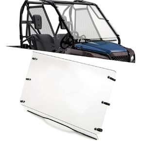 KUAFU Clear Full Windshield Compatible with 2015-2022 HONDA PIONEER 500 2021+ HONDA PIONEER 520 Windscreen