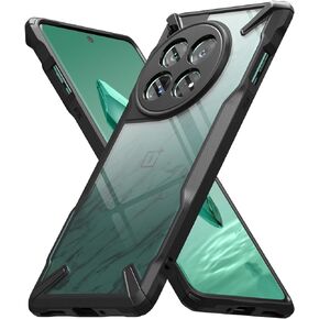 Ringke Fusion-X [فتحات دقيقة لعدسات الكاميرا] متوافقة مع حافظة OnePlus 12، غطاء واقٍ متين مقاوم للصدمات وشديد التحمل ومضاد للصدمات - أسود