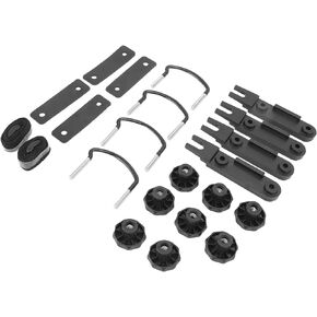 Fdit Roof Rack Cross Bar Aluminum, Universal Roof Mounting Fitting Kit Universal Crossbars Set U Screws Locknut Rubber Gasket Small Light Roof Luggage Accessories