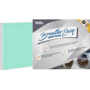 Spearhead HEPA Breathe Easy Cabin Filter, Up to 99.97% Filtration of 0.3 Micron Particles w/No Airflow Reduction (BE-161H)