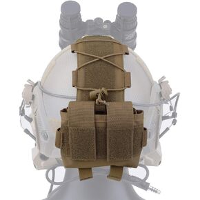 KRYDEX Tactical Helmet Pouch Battery Box Counterweight Pouch Remote Battery Helmet Accessory Storage Bag with Hook and Loop for Tactical Helmet