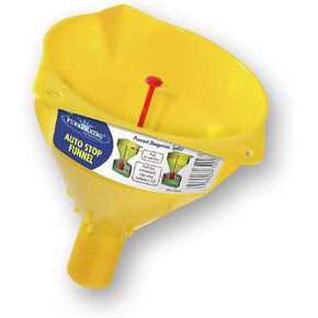 Wirthco 32027 Funnel King Auto Stop Polypropylene Funnel, 16 Oz, Yellow