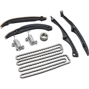 مجموعة سلسلة توقيت المحرك HL3Z-6268-A متوافقة مع Ford F150 3.5 Ecoboost Expedition Lincoln Navigator 3.5L V6 DOHC 2017 2018 2019 2020 2021 HL3Z6268A HL3Z6K255A HL3Z6K255B