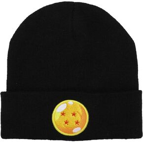 Bioworld Men's Dragon Ball Z Knitted Winter Beanie Hat Black