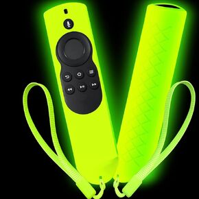 Firestick Cover Remote, Firestick Remote Control Case, Firestickremote Cover Skin Sleeve with Landyard Glow in Dark Sky Blue