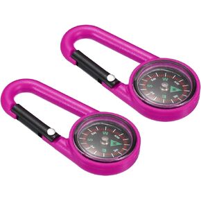 PATIKIL Keychain Compass, Pocket Camping Compass with Buckle for Outdoor Hiking Hunting Travelling