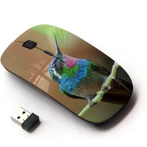 [ Optical 2.4G Wireless Mouse ] Hummingbird Tiny Cute Tropical Exotic
