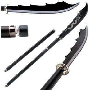 Ace Martial Arts Supply 62" Black Dragon Japanese Naginata Sword