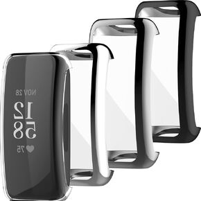 Protector Case Compatible with Fitbit Inspire 3 Screen Protector Full Cover Plated Bempter All Around Soft TPU Protective Shell Covers for Fitbit Inspire 3,7PACKS