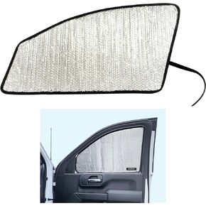Side Window Rear Seat 2nd Row Sunshade Custom Fit for 2019 2020 2021 2022 2023 2024 GMC Sierra 1500 (Not for HD 2500 3500), SLT, AT4, Denali Pickup 4Dr 4Door Crew Cab (Set of 2)