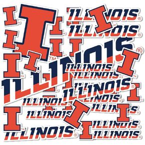 Desert Cactus University of Illinois Fighting Illini U of I Stickers Vinyl Decals Laptop Water Bottle Car Scrapbook T1 (Type 1-1)