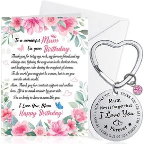 DPKOW Sister Birthday Card Sister Birthday Cards for Sister Card Birthday Gifts for Sister Keyring Engraved Sister Gifts Happy Birthday Sister Card Birthday Gifts for Sister Birthday Gift