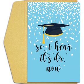 Funny Congratulation Card for Doctoral Student, Congratulatory Card for PHD Graduate, Doctorate Graduation Card, I Hear It’s “DR" Now in Kuwait