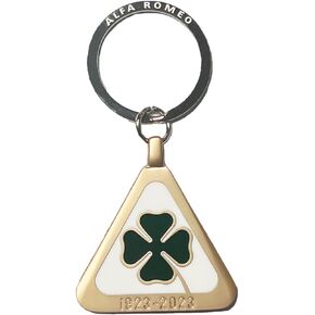 Creative Car Logo Keychain Suitable for Alfa Romeo Cars 3D Chrome Plated Metal Alloy Keychain Gift Keychain Universal Size for Men and Women