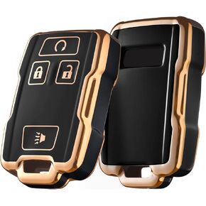 ELOHEI Key Fob Cover for Chevy, Key Fob Case Accessories Compatible with GMC Sierra Yukon Canyon Chevrolet Silverado Suburban Tahoe Colorado Premium Soft TPU 360 Degree Full Protection