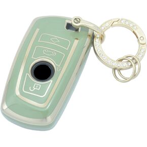 for BMW Key Fob Cover,Genuine Leather Key Case for BMW 3 4 5 7 X3 X4 X5 X6 X7 Accessories,Brown