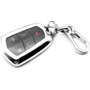 Fit for Cadillac ATS CT6 CTS Escalade ESV SRX XT4 XT5 XT6 XTS ELR TPU Key Fob Remote Cover Case Shell Glove Pouch Holder Protector Keyless Entry Sleeve Accessory, Red
