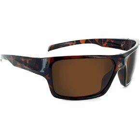 Optic Nerve - 2022 Premium & Affordable Polarized Sport Sunglasses for Men/Women, Venture Edition with Dark Demi Frame/Brown Lens