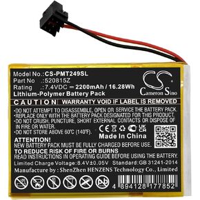 CS Cameron Sino New Battery for P'entair IntelliTouch,MobileTouch II,4249A,Compatible Part NO 520815Z (2200mAh/16.28Wh)