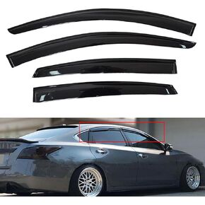 munirater Window Visor Vent Rain Guard Deflector Replacement for 2013-2018 Nissan Altima Sedan JDM 3D