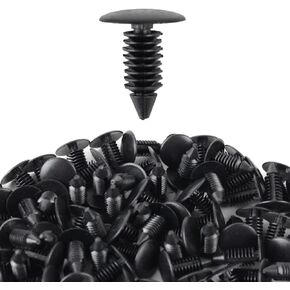 AUTOKAY 100Pcs 8mm Bumper Clips Auto Car Hole Plastic Rivets Fastener Fender Push Pin New