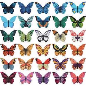 30Pcs Butterfly Magnetic Bookmarks, Butterfly Shape Magnet Page Markers Kit, Creative Magnetic Page Clips Bookmark for Kids Students School Office Book Lovers Reading Supplies