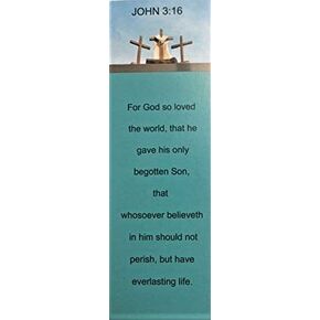 John 3:16 - for God So Loved The World - Christian Bookmarks - Amazing Love Easter Church Gifts 2" x 6" High Quality (Pack of 50)