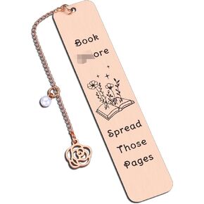 Gift for Women, Bookmark for Book Lover Bookish Bookworm Nerd, Book Markers for Women Her Girl, Spicy Reader Book Club Christmas Stocking Stuffer Birthday Day Gift, Funny Bookmark with Chain