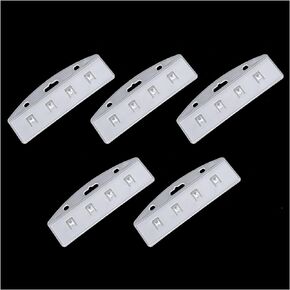 5PCS Frosted Rigid Plastic Horizontal Half Card Badge Holder Swipe ID Card Holder for Swipe Access