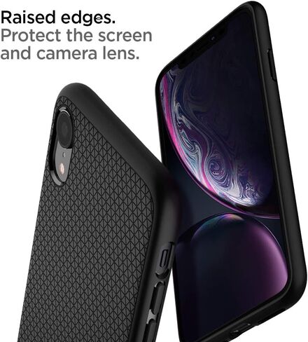 Spigen Liquid Air Armor مصمم لحافظة iPhone XR (2018) - أسود مطفي in Saudi Arabia