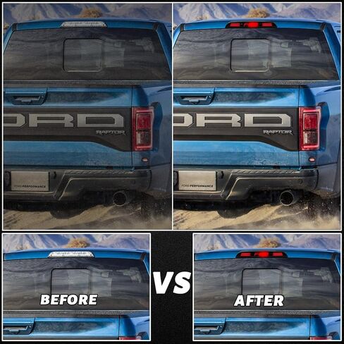 PGTONOE أحمر LED عالي التركيب الثالث للفرامل الثالثة مصباح إشارة الانعطاف متوافق مع Ford F150 F250 F350 F450 Ranger (أضواء توقف عالية) in Kuwait