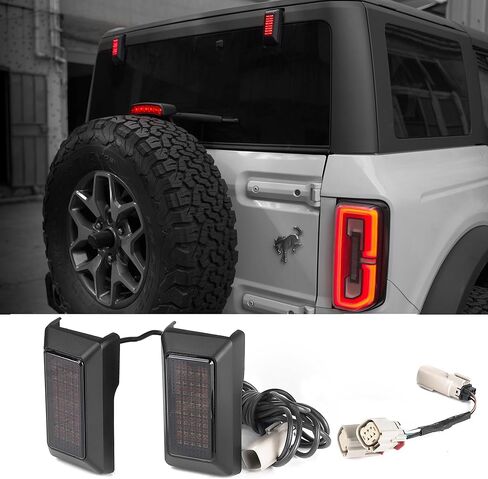 Bronco Rear Window Hinge Lights Plug and Play High Mount Stop Reversing Lights Compatible With Ford Bronco 2021+ Bronco LED Brake Running Reversing light in Kuwait