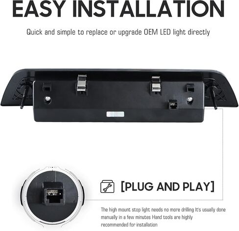 استبدال ضوء الفرامل الثالث LED عالي التركيب لـ 2016-2021 Toyota Tacoma 81570-04050 81570-04051 (عدسة شفافة لغطاء الكروم) in Saudi Arabia