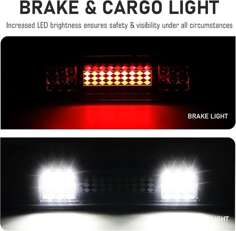 استبدال ضوء الفرامل الثالث LED عالي التركيب لـ 2016-2021 Toyota Tacoma 81570-04050 81570-04051 (عدسة شفافة لغطاء الكروم) in Saudi Arabia